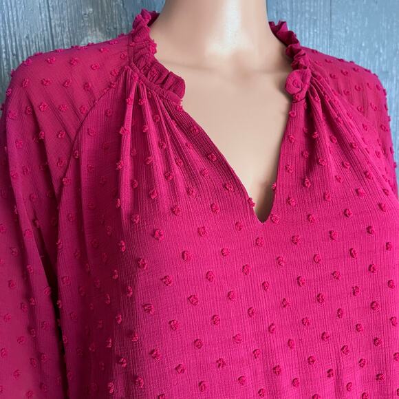 CeCe Clip Dot Tiered Baby Doll Mini Dress Large Bohemian Coquette Retro Trendy - Picture 3 of 6